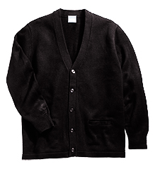 Sweater w/ pockets V-neck with embroidered School Logo-UNISEX-ADULT-ALL GRADES