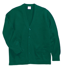 Sweater w/ pockets v- neck with  Embroidered School Logo -Unisex -4th thru 12th Grade