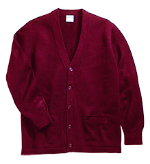 Sweater w/ pockets V- Neck -Including embroidered School Logo-UNISEX-YOUTH-ALL GRADES