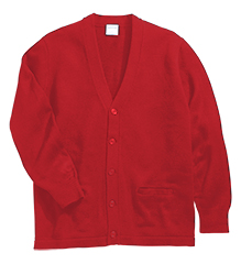 Sweater w/ pockets v- neck-YOUTH with embroidered School Logo