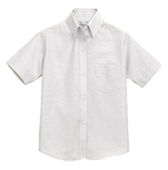 Oxford -Dress Shirt -Unisex-S/S with embroidered school logo- Chapel Dress 