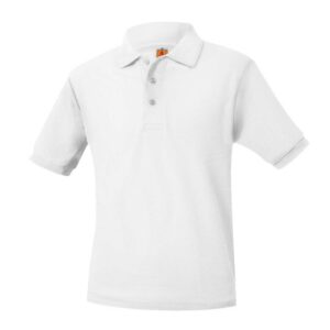 KNIT Polo s/s  sleeve -NO LOGO - "A+ Brand" -ADULT -White