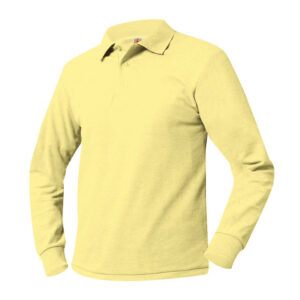 Knit Pique-POLO- long sleeve -YOUTH -Unisex - no Logo