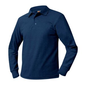 Knit Pique-POLO- long sleeve -YOUTH -Unisex - no Logo