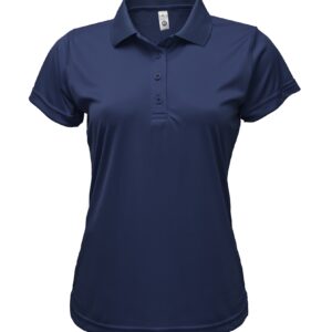POLOS- Cool-tek performance -with school Emblem-Size-YOUNG LADIES -NAVY