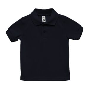 Knit POLO S/Sleeve -NO logo embroidered -TODDLER- 2t-4T- NAVY