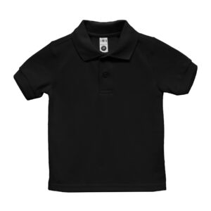 Knit POLO S/Sleeve -NO logo embroidered -TODDLER- 2t-4T- Black